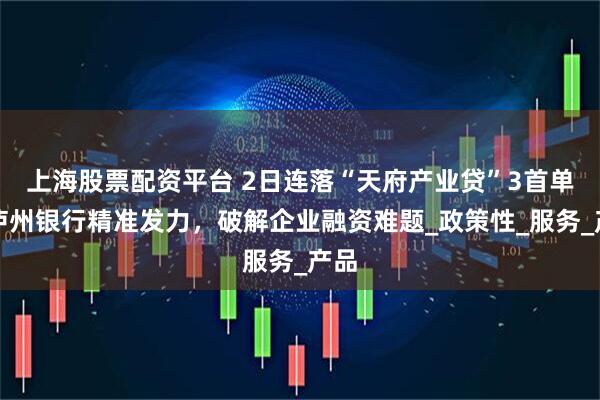 上海股票配资平台 2日连落“天府产业贷”3首单，泸州银行精准发力，破解企业融资难题_政策性_服务_产品